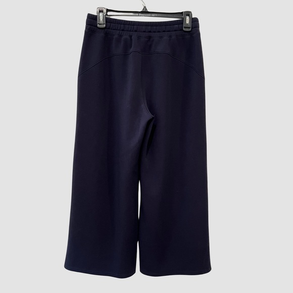 Spanx "AirEssentials" Dark Navy Wide Leg Drawstring Culottes Pants M ($128) - Picture 3 of 5
